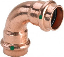 Bogen 90° 15 x 15 Kupfer